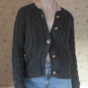 Chunky charcoal Cardigan